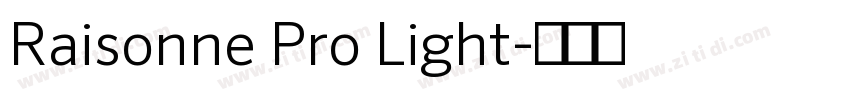 Raisonne Pro Light字体转换